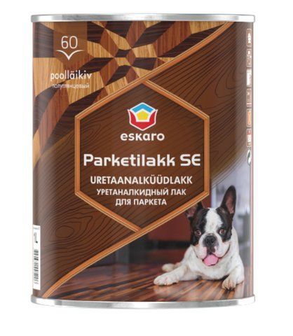 Лак алкід-уретановий для паркету ESKARO PARKETILAKK SE 60 (під тонування, прозорий) 1л 2171346176 фото