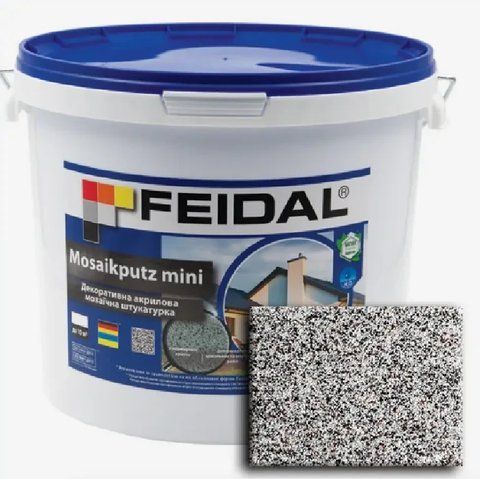 Декоративная акриловая мозаичная штукатурка Feidal Mosaikputz mini А23 15кг 1886455544 фото