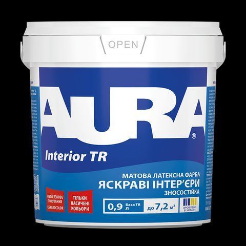 Краска акриловая интерьерная AURA INTERIOR TR (под тонировку, прозрачная B3) 0.9л 1423121575 фото