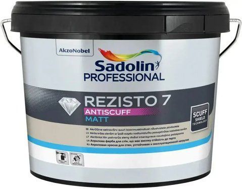 Фарба для стін акрилова матова Sadolin Professional Rezisto 7 Antiscuff Безбарвний BC 2.33л 2892209807 фото