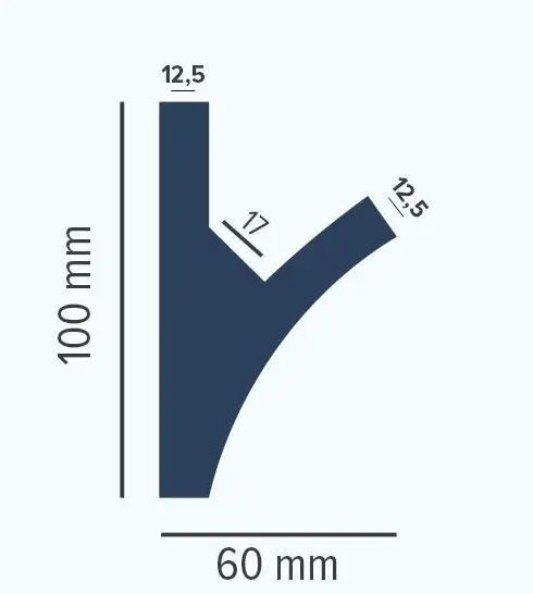 Карниз для LED освещения серия D Tesori KD 407 1150 мм. 2328240125 фото