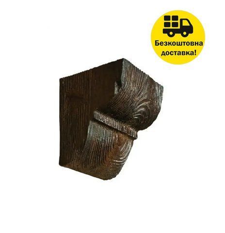 Консоль балки поліуретанова DECOWOOD Рустик EQ 016 classic 12х12 Темний 2355877091 фото