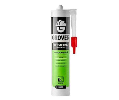 Герметик силиконовый GROVER U100 универсальный бесцветный 300мл 2088751779 фото
