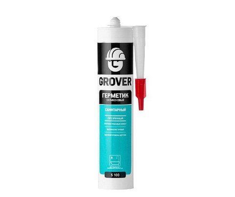 Герметик силиконовый GROVER S100 санитарный бесцветный 300мл 2088751780 фото