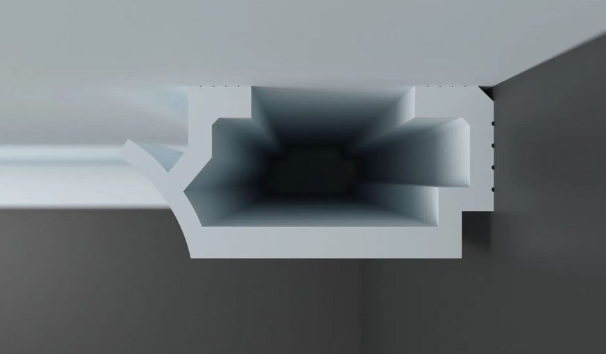 Карниз для LED освещения серия D Tesori KD 410 Жесткий 1150 мм 2328283525 фото