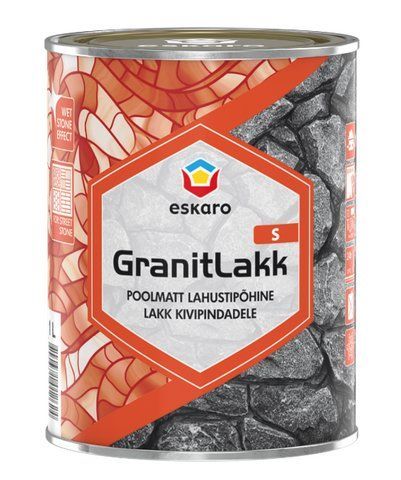 Лак износостойкий полуматовый для камня и тротуарной плитки ESKARO GRANIT LAKK S 1л 1981506233 фото