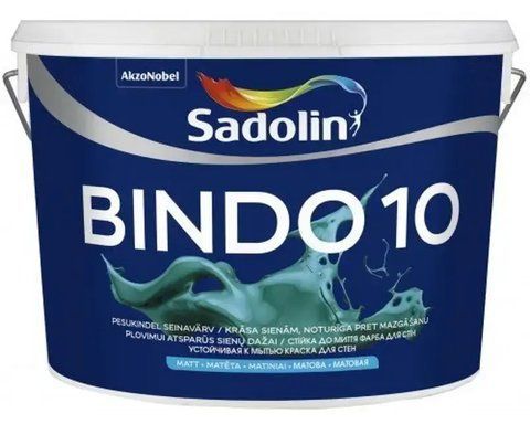 Фарба для стінл атексна матова Sadolin Bindo 10 Білий BW 0.9л 2889891305 фото