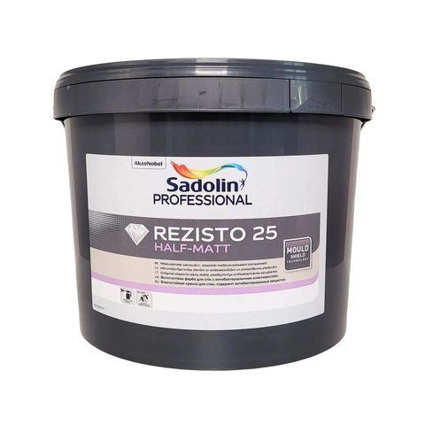 Фарба для стін акрилова напівматова Sadolin Professional Rezisto 25 Білий BW 10л 2892263673 фото