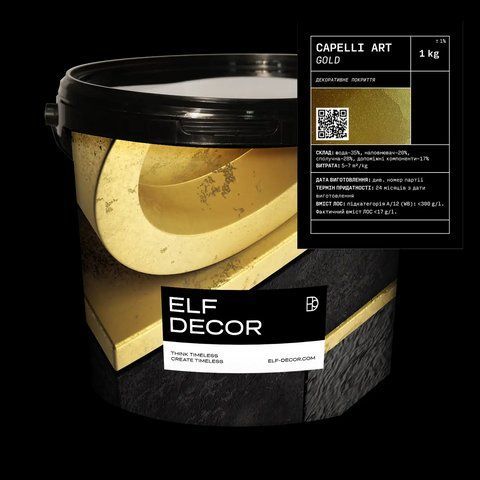 Декоративное покрытие Elf Decor Capelli Art Gold 1кг 2783367046 фото