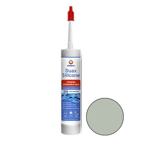 Герметик заполнитель швов Eskaro Duax Silicone №240 серый силиконовый нейтральный 300 мл 2602652463 фото