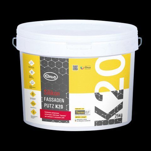 Декоративная штукатурка силиконовая барашек Elf Silikon-Fassadenputz K20 TR 25кг 2784251579 фото