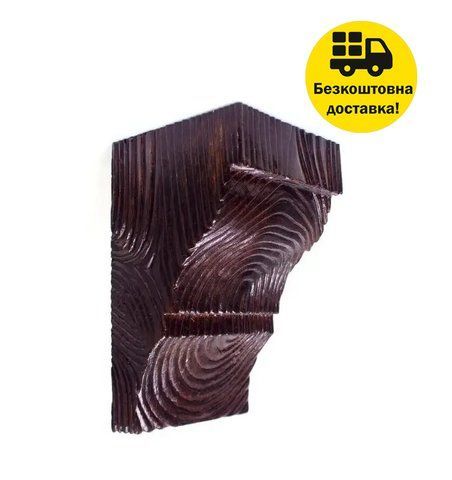 Консоль балки поліуретанова DECOWOOD Рустик EQ 036 classic 12х12 Темний 2355920749 фото