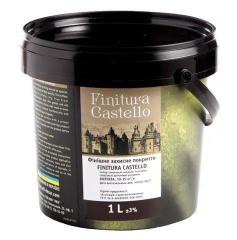 Воск силаполимерный ELF DECOR FINITURA CASTELLO декоративный 1л 1981506299 фото