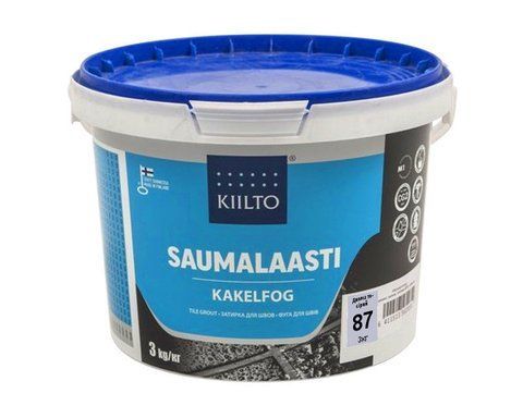 Смесь затирочная цементная KIILTO для швов плитки №87 Дымчато-серый 3кг 2602536969 фото