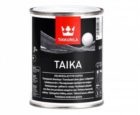 Лазурь с перламутровым эффектом Tikkurila Taika Pearl Glaze (База HL) серебристая 0.9л 2034870111 фото