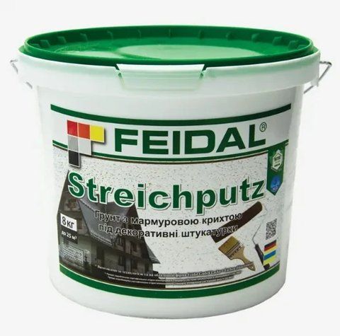Грунт с мраморной крошкой под декоративные штукатурки Feidal Streichputz 8кг 2028273650 фото