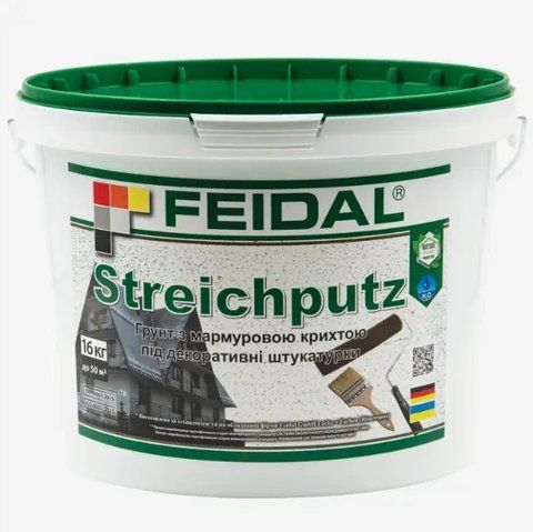 Грунт с мраморной крошкой под декоративные штукатурки Feidal Streichputz 16кг 2028273567 фото
