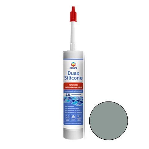 Герметик заполнитель швов Eskaro Duax Silicone №241 средне-серый нейтральный 300 мл 2602653159 фото