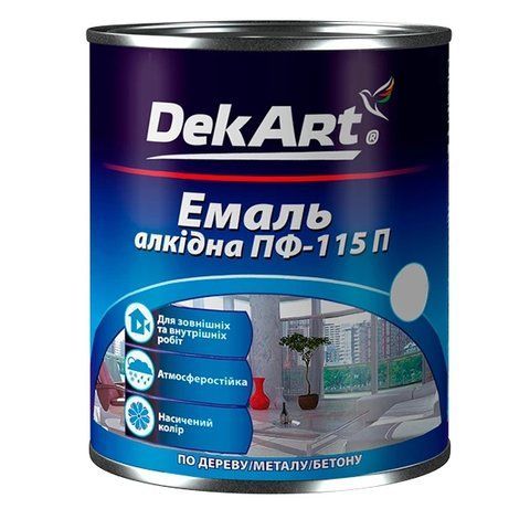 Эмаль алкидная ПФ-115П DekArt ярко-зеленый 0.9 кг 2792906716 фото