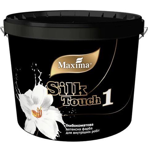 Глибокоматова латексна фарба для внутрішніх робіт "Silk Touch 1" Maxima білий (база А) глибоко матовий 6 кг 2792905089 фото