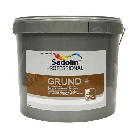 Фарба ґрунтувальна для стін і стель Sadolin Grund+ Білий BW 2.5л 2892304713 фото