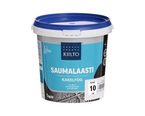 Смесь затирочная цементная KIILTO для швов плитки №10 Белый 1кг 2602490380 фото