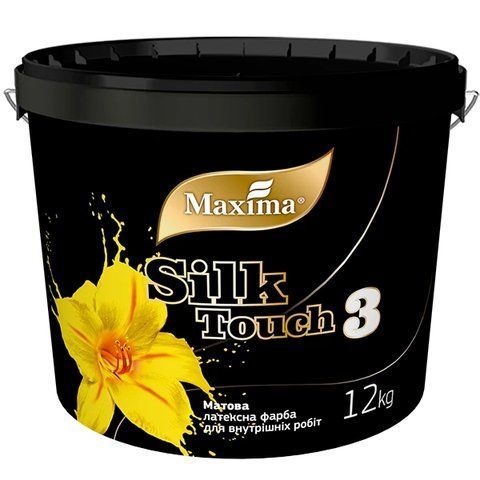Матова латексна фарба для внутрішніх робіт "Silk Touch 3" Maxima білий (база А) матовий 1.2 кг 2792905090 фото