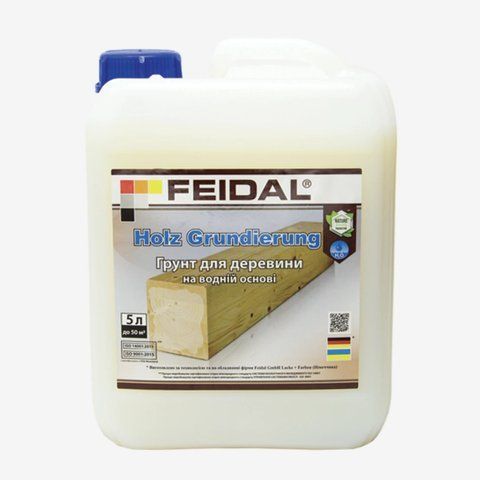 Грунт акриловый для древесины Feidal Holz Grundierung 5л 2028273568 фото