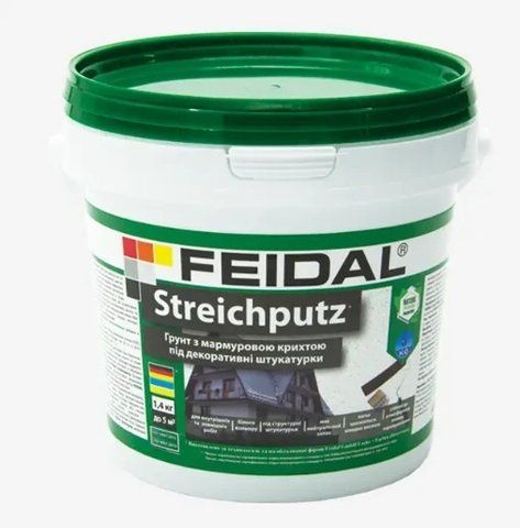 Грунт с мраморной крошкой под декоративные штукатурки Feidal Streichputz 1.4кг 2028273652 фото