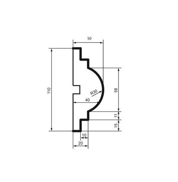 Молдинг фасадный Prestige Decor MC 113 2000 мм 2329670450 фото