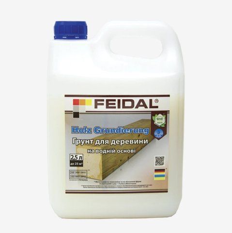 Грунт акриловый для древесины Feidal Holz Grundierung 2.5л 2028273653 фото