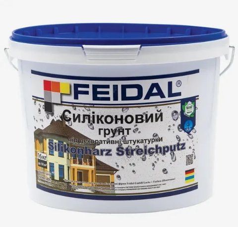 Грунт силиконовый под декоративные штукатурки Feidal Silikonharz Streichputz 16кг 2028273570 фото