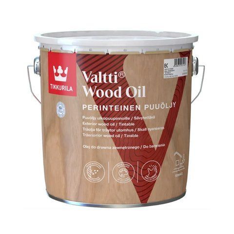 Масло Tikkurila Vallti Wood Oil База ЕС (прозрачная, под тонировку) 0.9л 1700486310 фото