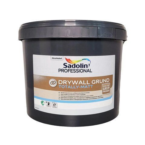 Фарба ґрунтувальна акрилова матова Sadolin Drywall Grund Білий BW 10л 2892329248 фото
