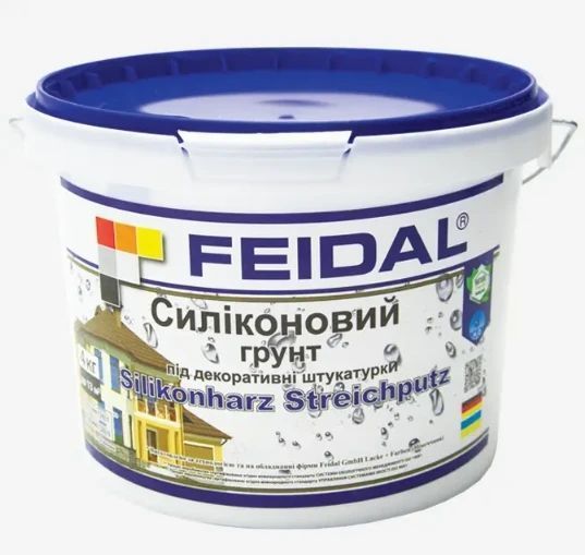 Грунт силиконовый под декоративные штукатурки Feidal Silikonharz Streichputz 16кг 2028273570 фото