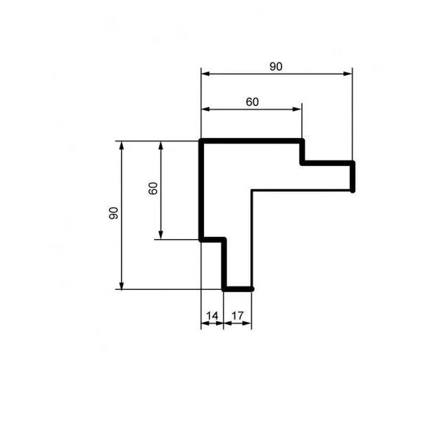 Угол фасадный Prestige Decor HC 202 внутренний 2000 мм 2333269129 фото