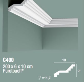 Гладкий карниз Orac Decor C400 1892780340 фото