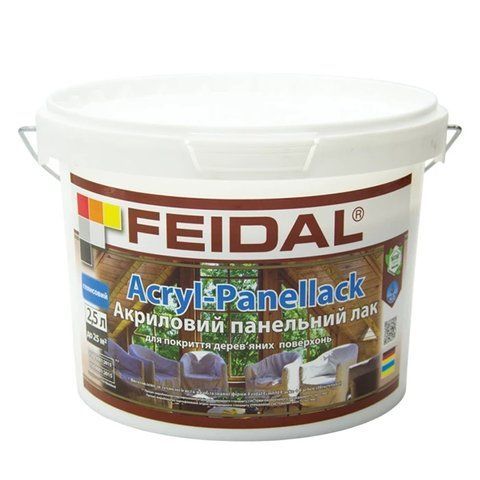 Лак панельний на водній основі без запаху Feidal Acryl-Panellack Глянсовий 2,5л 2034870127 фото