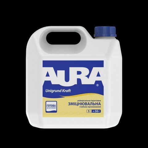 Грунтовка упрочняющая глубокого проникновения AURA UNIGRUND KRAFT 5л 2028273462 фото
