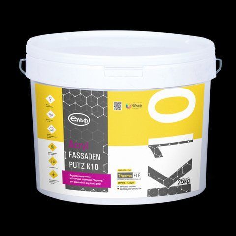 Декоративная штукатурка акриловая барашек Elf Acryl-Fassadenputz K10 Белая 25кг 2784202144 фото