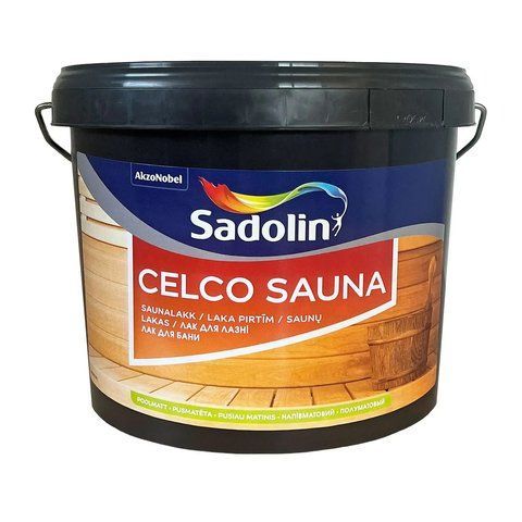Лак для сауны на водной основе полуматовый Sadolin Celco Sauna 1л 2893934874 фото