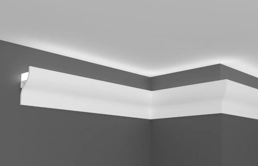 Карниз полимерный для LED-освещения Grand D&eacute;cor KH 906 Flex Гибкий 2440 мм 2322358735 фото