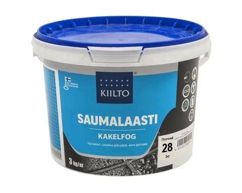 Смесь затирочная цементная KIILTO для швов плитки №28 Песочный 3кг 2602499299 фото