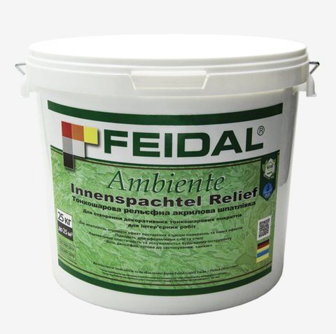 Декоративная рельефная штукатурка Feidal Innenspachtel Relief 25кг 1886454887 фото