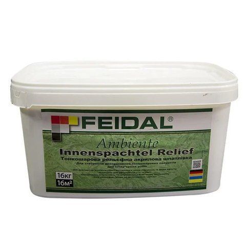 Декоративная рельефная штукатурка Feidal Innenspachtel Relief 16кг 1886454888 фото