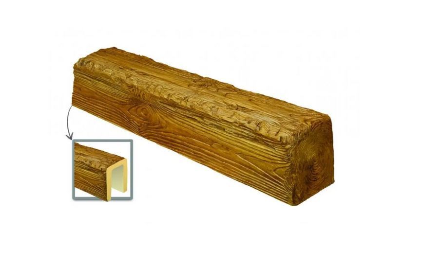 Балка полиуретановая DECOWOOD Рустик EQ 007 (3 м) classic 6х9 Светлый 2348864853 фото