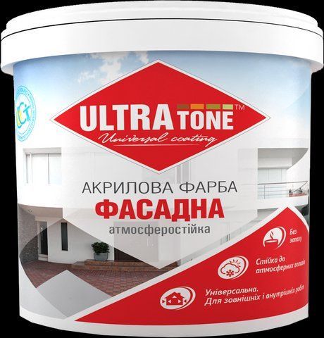 Фасадна фарба &laquo;ULTRAtone&raquo; атмосферостійка 10кг 2662767417 фото