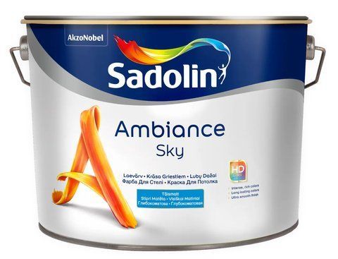 Фарба для стелі глибокоматова Sadolin Ambiance Sky Білий BW 10л 2889743043 фото