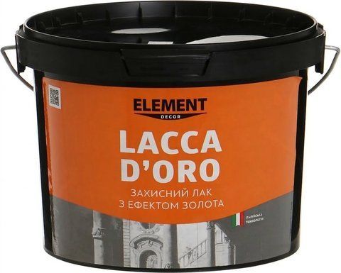 Защитный лак Element Decor Lacca d`oro с эффектом золота 3л 2965945881 фото