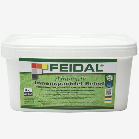Декоративная рельефная штукатурка Feidal Innenspachtel Relief 8кг 1886454889 фото